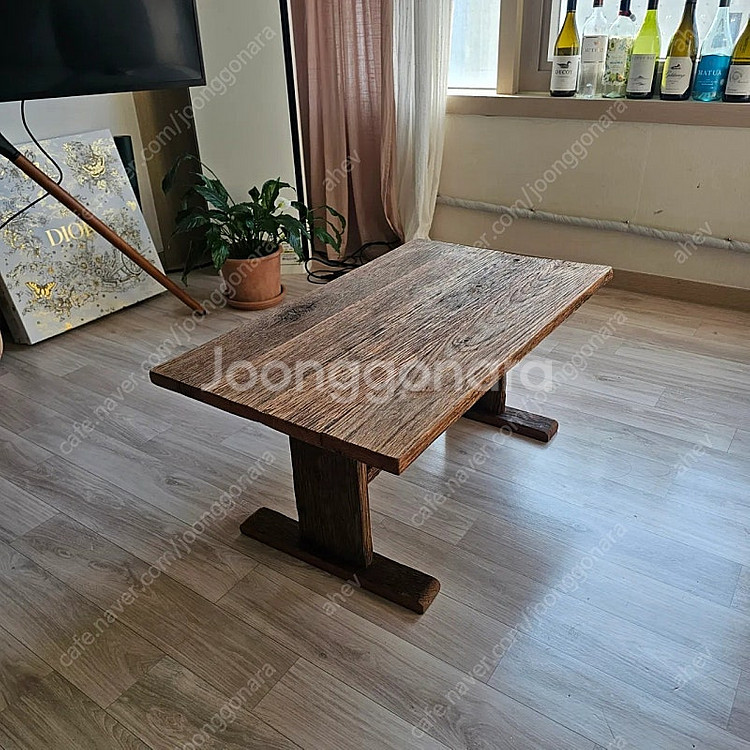 100년이상된 올드오크 빈티지 고재 커피테이블--1