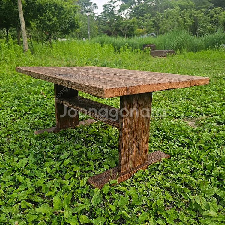 100년이상된 올드오크 빈티지 고재 커피테이블--5