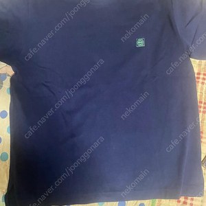 솔리드옴므 백로고 자수 반팔티 48사이즈 네이비