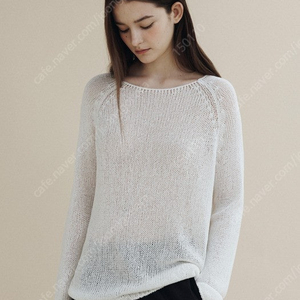 망고매니플리즈 네프 린넨 니트 퓨어아이보리