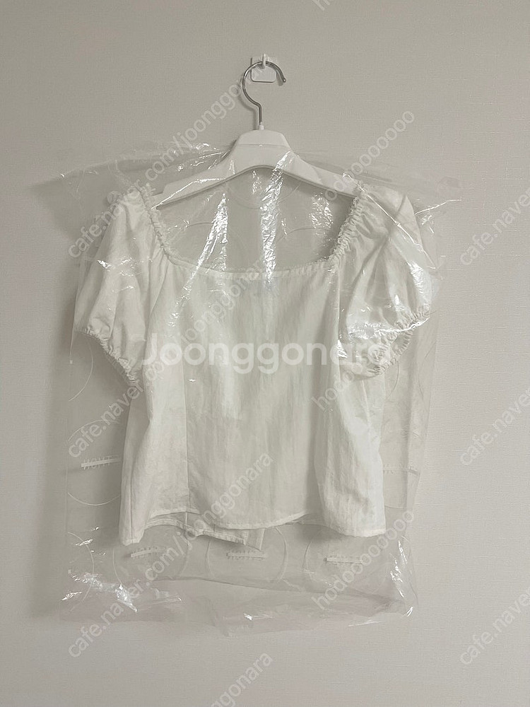 에트몽 레이스 핀턱 블라우스 화이트 M--3