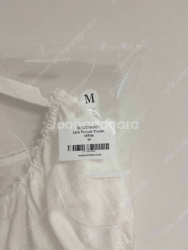 에트몽 레이스 핀턱 블라우스 화이트 M--4