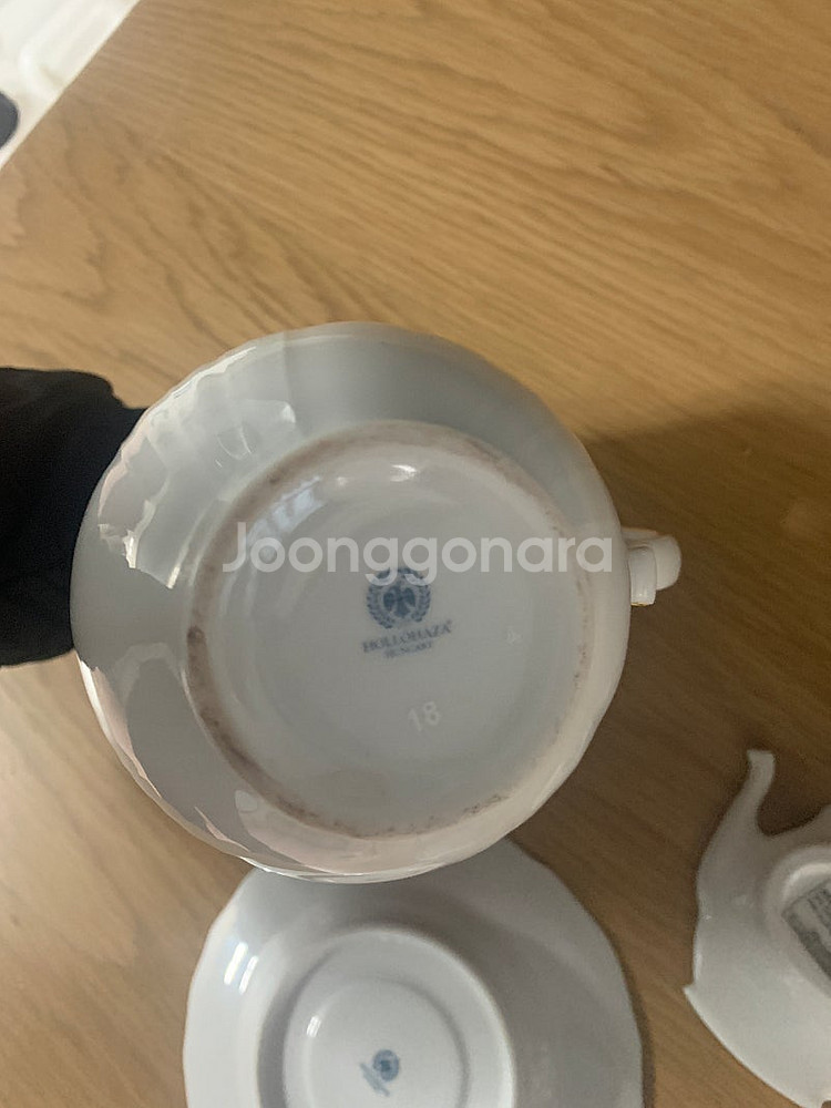 헝가리 왕실 홀로하자 찻잔 세트--4