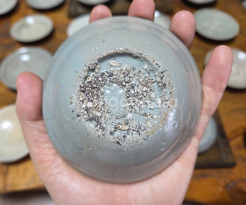 고미술품 고려시대 고려청자 낙엽잔--4