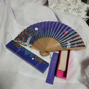 새제품 일월오봉도 접이식 부채 케데헌 템