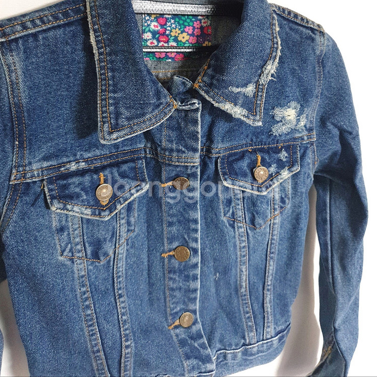 [새제품] 빈티지 데님 자켓 청자켓 S--3