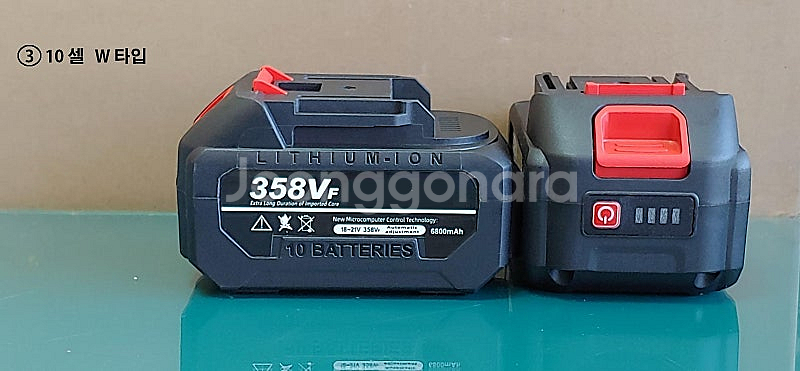 마끼다 호환 958VF 358VF 배터리 18V 10/15 셀 2개 케이스 등 키트 판매--2