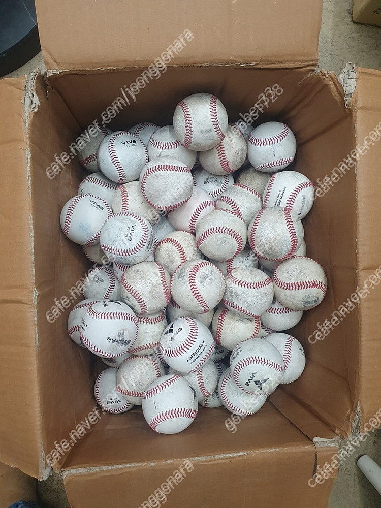 사회인야구리그 끝나고 수거한 깨끗한 야구공 펑고공 연--4