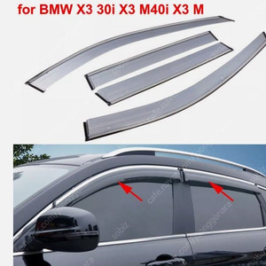 (BMW X3 G01) 차량 썬바이져 (투명)앞쪽,뒤쪽 총 4세트 판매,BMW X3 G01 window Visor,window deflectors