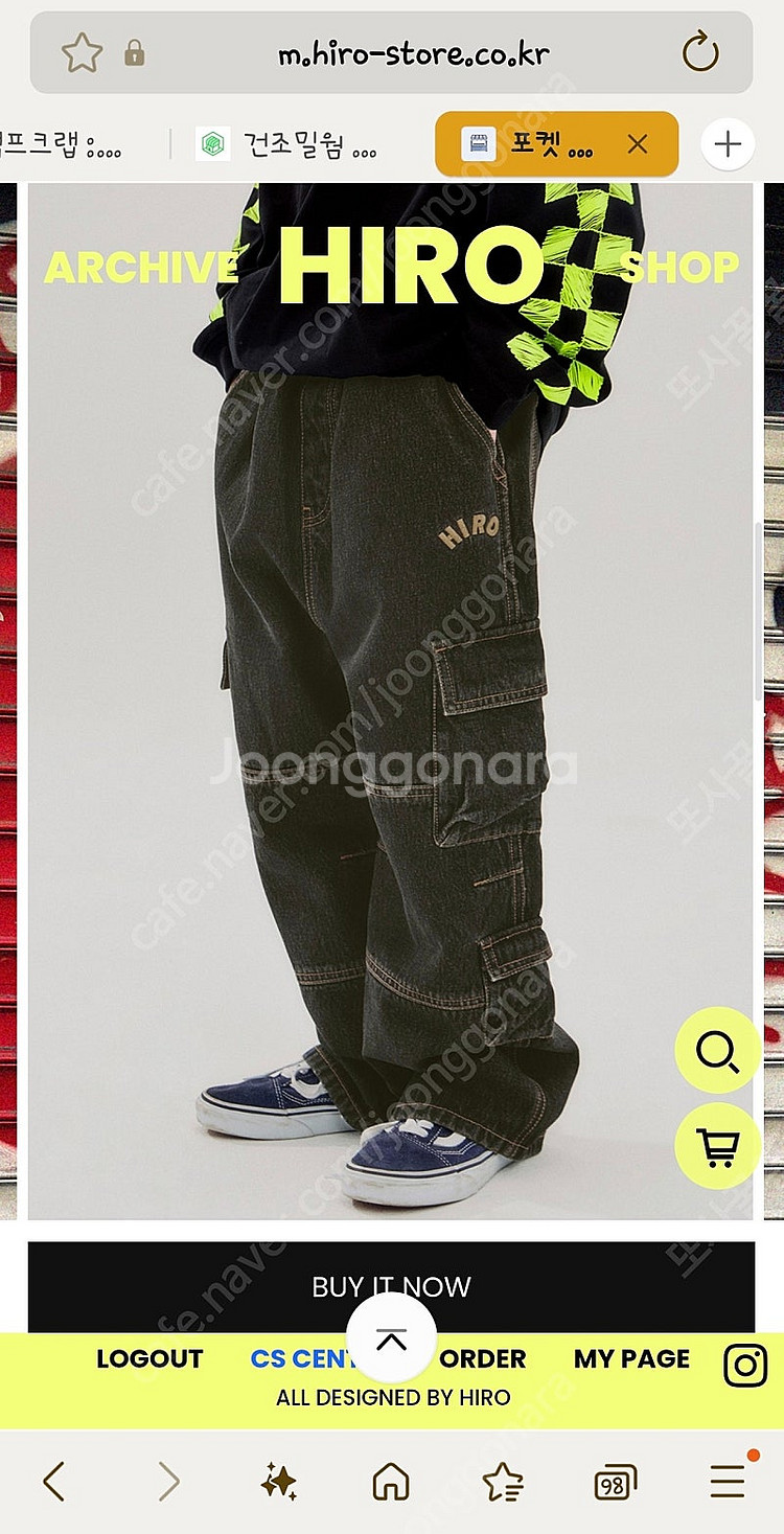 히로 포켓데님팬츠 다크그레이 150--0
