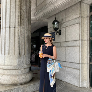 곽지희 solene 원피스 네이비S 택달린 새상품