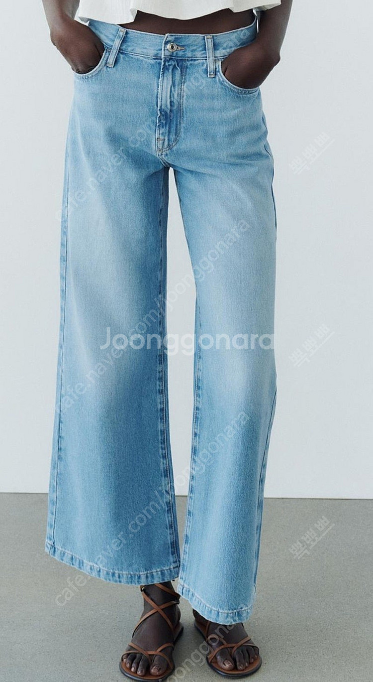 자라 z1975 와이드 데님 팬츠--0