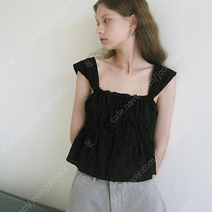 스무드무드 스무스무드 Lesha Shirring Top Black