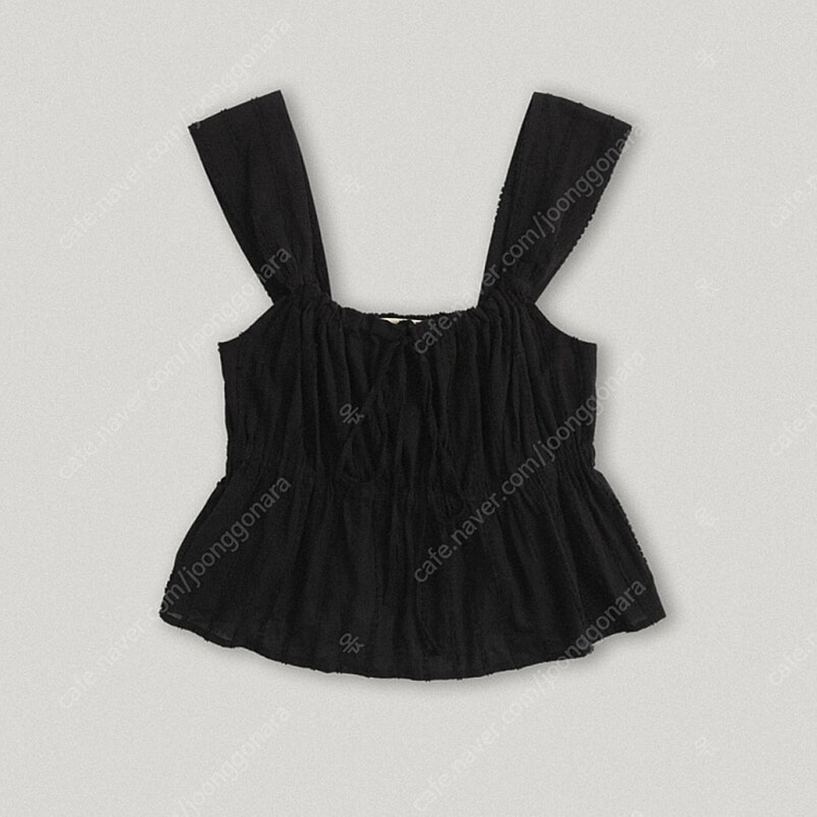 스무드무드 스무스무드 Lesha Shirring Top Black 이미지