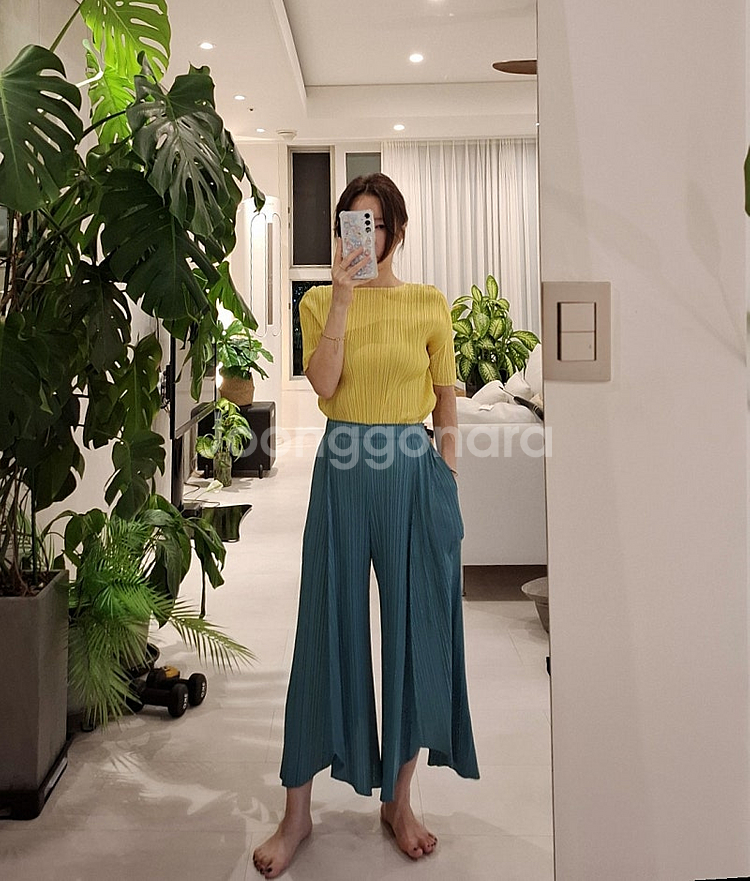 플리츠플리즈 프로즌플라워 팬츠2 이세이미야케--5