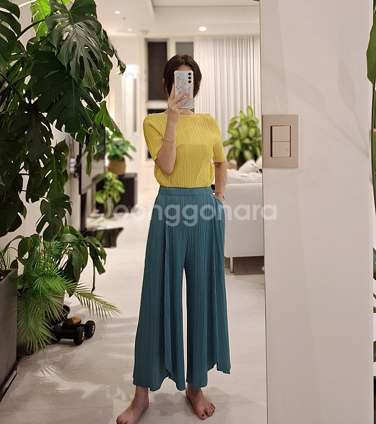 플리츠플리즈 프로즌플라워 팬츠2 이세이미야케--8