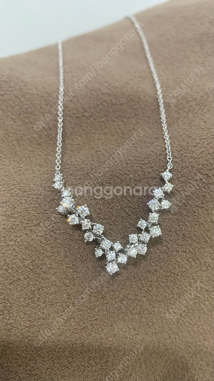 다미아니 미모사 화이트골드 다이아 펜던트 목걸이--0