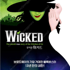 뮤지컬 위키드 내한공연 9/27 2시 연석 두자리 양도