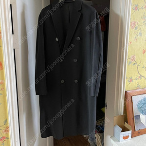 타임옴므 108 핸드메이드더블코트 블랙 100사이즈