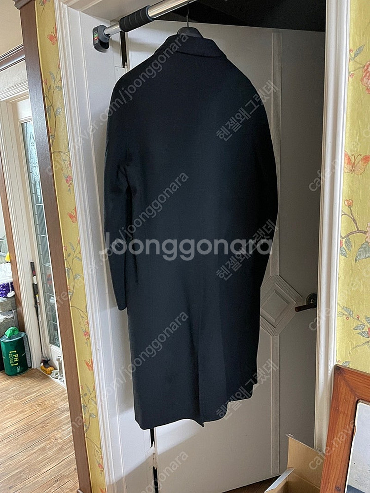 타임옴므 108 핸드메이드더블코트 블랙 100사이즈--1