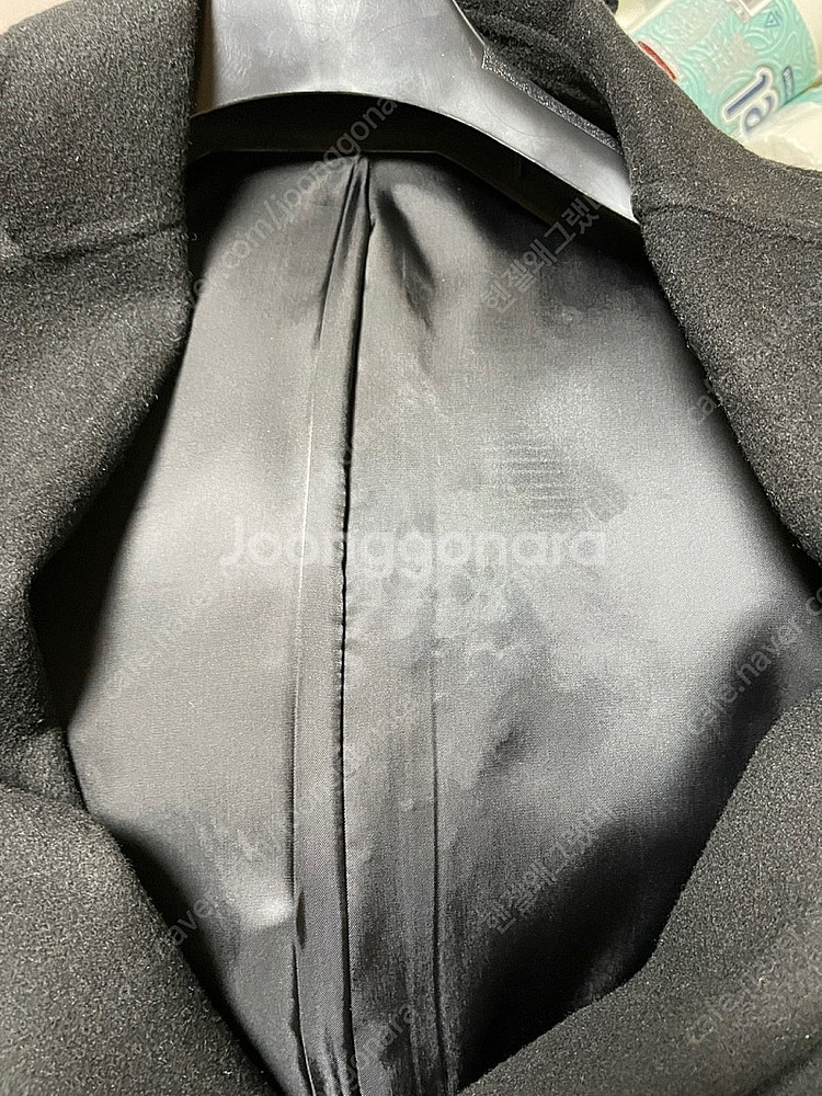 타임옴므 108 핸드메이드더블코트 블랙 100사이즈--3