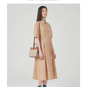 23빈폴 레이디스 소매 볼륨 셔츠 칼라 원피스