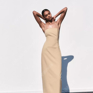 zara 자라 핀스트라이프 미디 원피스 새상품