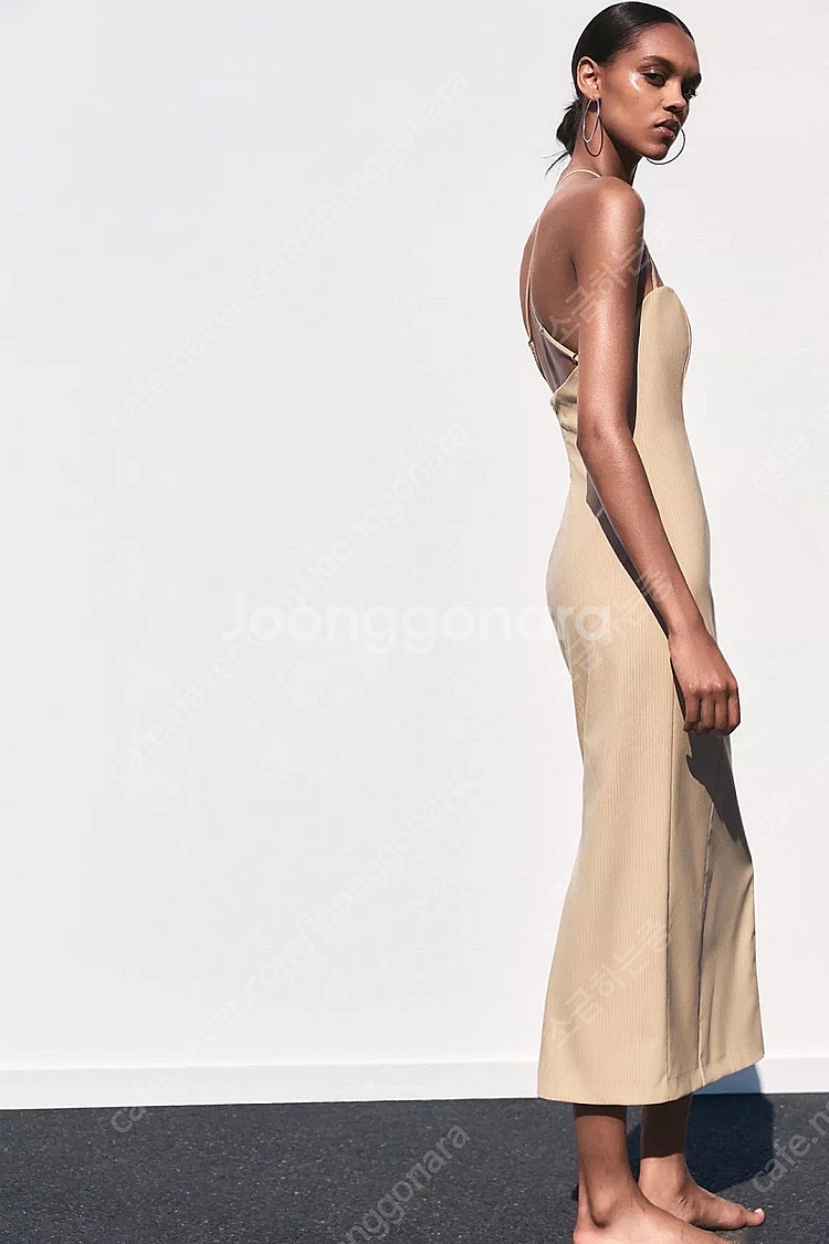 zara 자라 핀스트라이프 미디 원피스 새상품--2