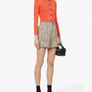 산드로 크롭 카라 가디건