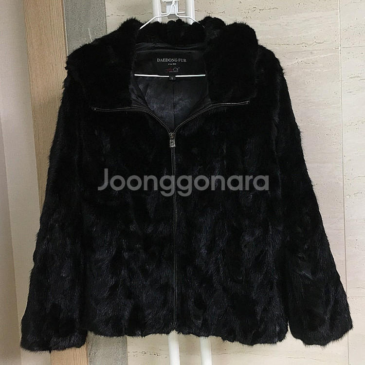 대동 23fw 천연 밍크 모피 후드 자켓 L--0