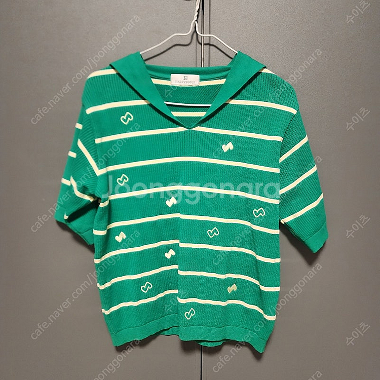 (90)헤지스 여성 골프 반팔 세일러 니트--0