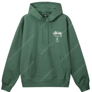 스투시 월드투어 후드 후디 그린 2022 미디움 Stussy World Tour Hoodie Green 2022