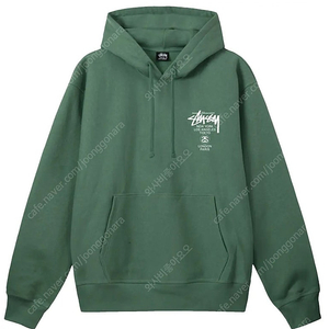 스투시 월드투어 후드 후디 그린 2022 미디움 Stussy World Tour Hoodie Green 2022