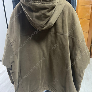 솔리드옴므 24fw 브라운 빈티지 피치 패디드 후드 자켓