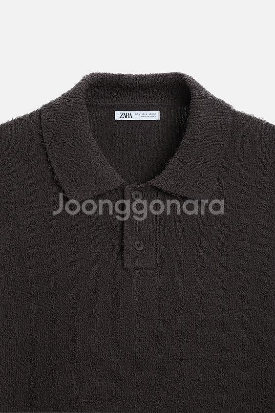 자라 타월 자카드 폴로셔츠 L 운포--1