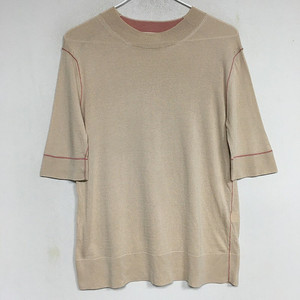 TIME 타임 실크 반팔 니트 90 / 랑방 마인 오브제 타임 럭키슈에뜨 산드로 마쥬 오르 시에 시스템