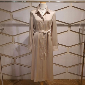 주크 벨티드 새틴 롱 원피스 55