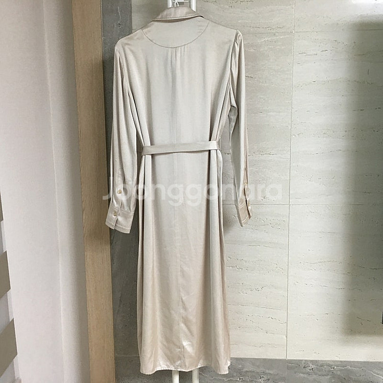 주크 벨티드 새틴 롱 원피스 55--5