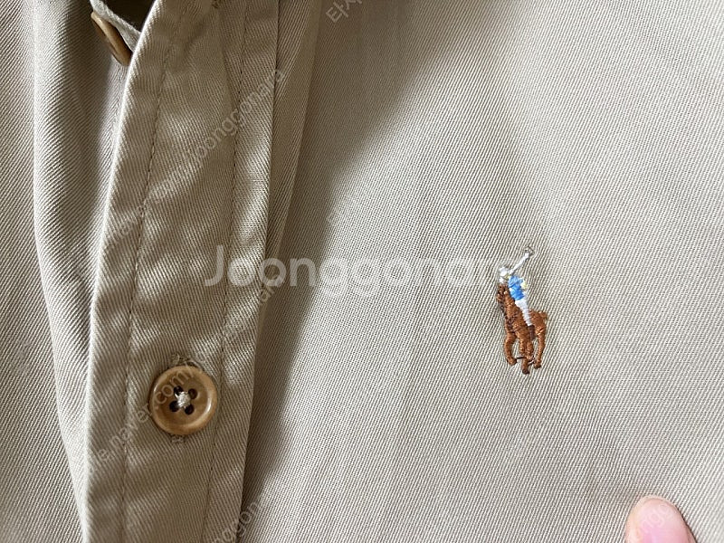 폴로 랄프로렌 여성 벨트 벨티드 플레어 옥스포드 셔츠 ...--3