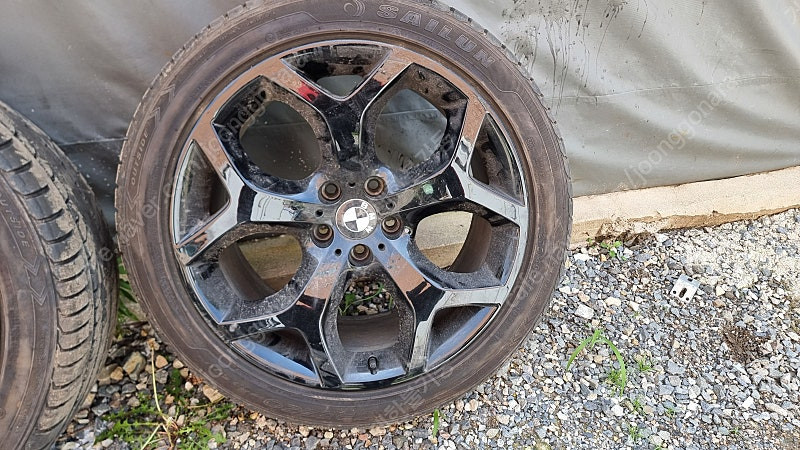 20인치 BMW E71 X6 순정 축구공 블랙 휠타이어 한대분 150만원--1