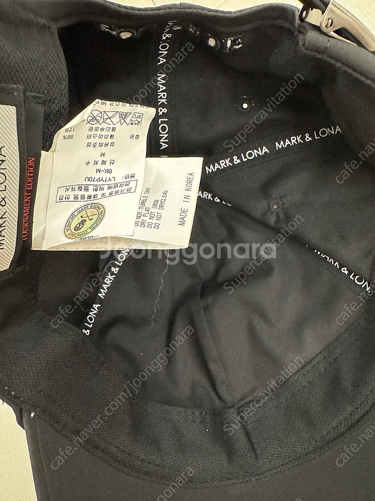 마크앤로나 블랙 골프모자--1