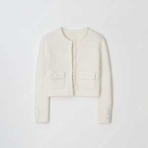 윤슬샵 트위드가디건자켓 / tweed cardigan jacket (pearl)