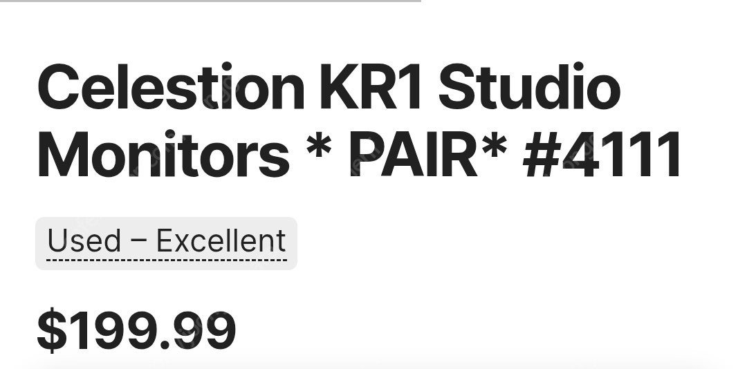 셀레스쳔 KR-1 STUDIO 모니터용 동축스피커 이미지