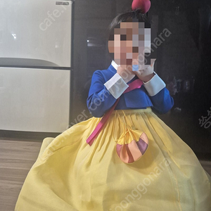 딱한번 입었어요 5사이즈 한복 추석 5~6세 복주머니, 속치마 세트