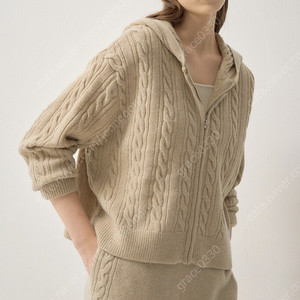 [파격세일] 랑방컬렉션 캐시미어혼방 후드집업 니트점퍼