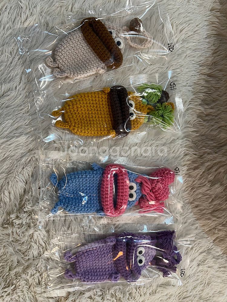 핸드메이드 인형 이어폰 자동차키 보관--2