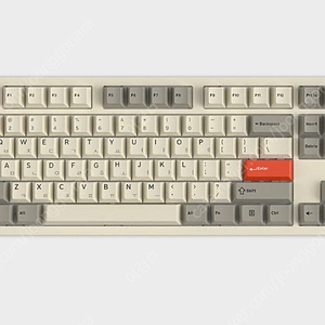 다얼유 A87PRO LCD유무선 기계식키보드 레트로베이지 저소음머스타드축 미개봉새제품