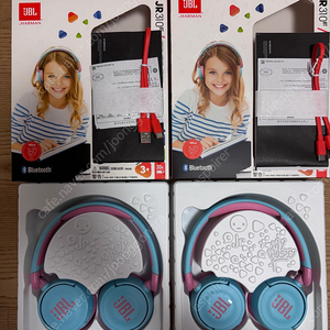 JBL JR310BT 어린이 블루투스 헤드폰 핑크/블루 풀박스