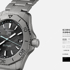 태그호이어 아쿠아레이서 프로페셔널 200 "티타늄"