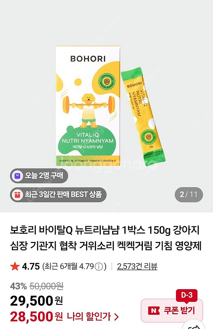 반려견 바이탈 (심장.기관지) 영양제--0